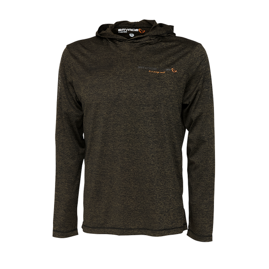 Savage Gear Fighter Stretch Hoodie | Burnt Olive Melange