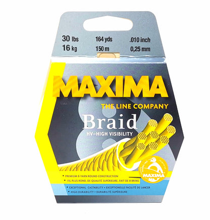 MAXIMA Braid x8 150m Yellow geflochtene Schnur