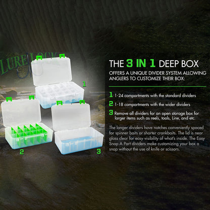 Lure Lock 3 in 1 Deep Box | Large | Tak Logic Liner