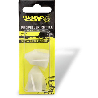 Black Cat Propeller-Rattle 2,4cm Glow 2Stk. / Rassel