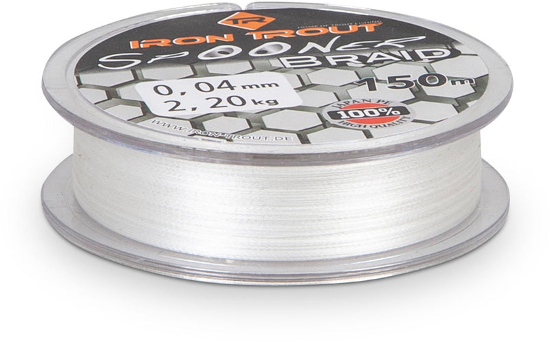 Iron Trout Spooner Braid 150m 0,06mm 3,8kg white / geflochtene Schnur