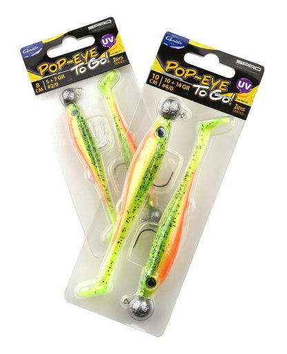 Spro Pop-Eye to Go 10cm Gummifisch mit Jigkopf