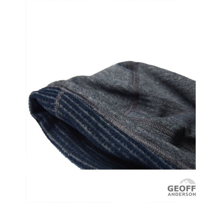 Geoff Anderson PowerWool Grid Helmet - Graublau meliert / Mütze aus Merinowolle