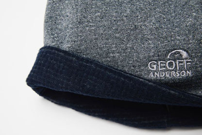 Geoff Anderson PowerWool Grid Haube - Grau/Blau meliert / Mütze mit Merinowolle