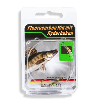 Sänger Fluorocarbon Rig mit Ryderhaken - Raubfischvorfach