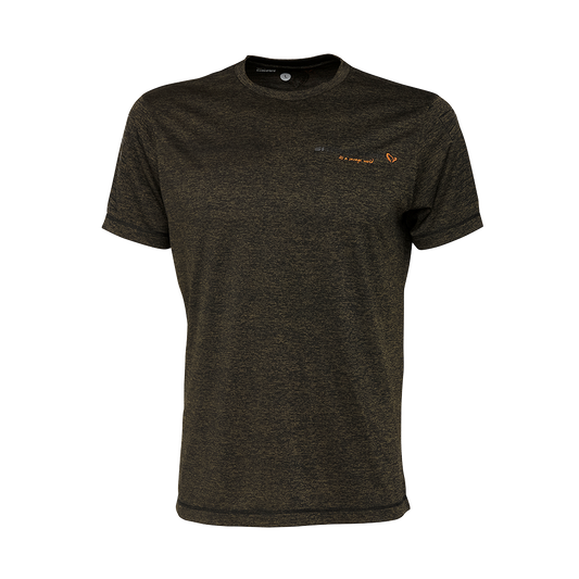 Savage Gear Fighter Stretch T-Shirt | Burnt Olive Melange