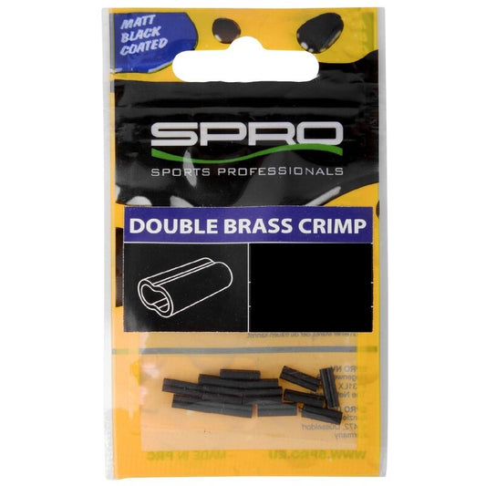 Spro Matte Black Double Brass Crimp / doppel Quetschhülsen 17 Stück