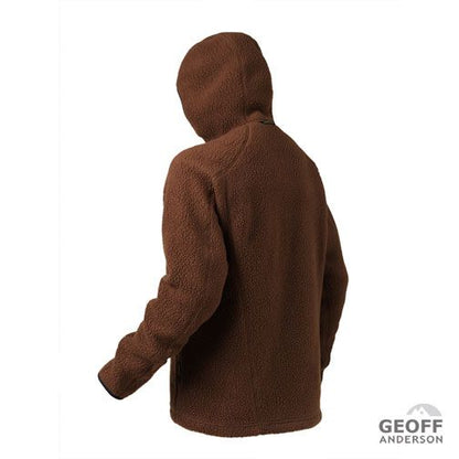 Geoff Anderson Teddy Hoody - Braun / Funktionsfleece Jacke m. Kapuze