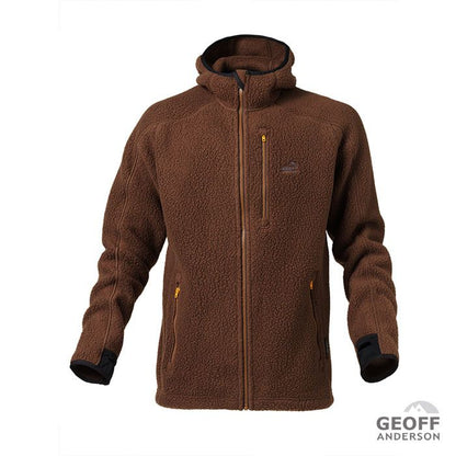 Geoff Anderson Teddy Hoody - Braun / Funktionsfleece Jacke m. Kapuze